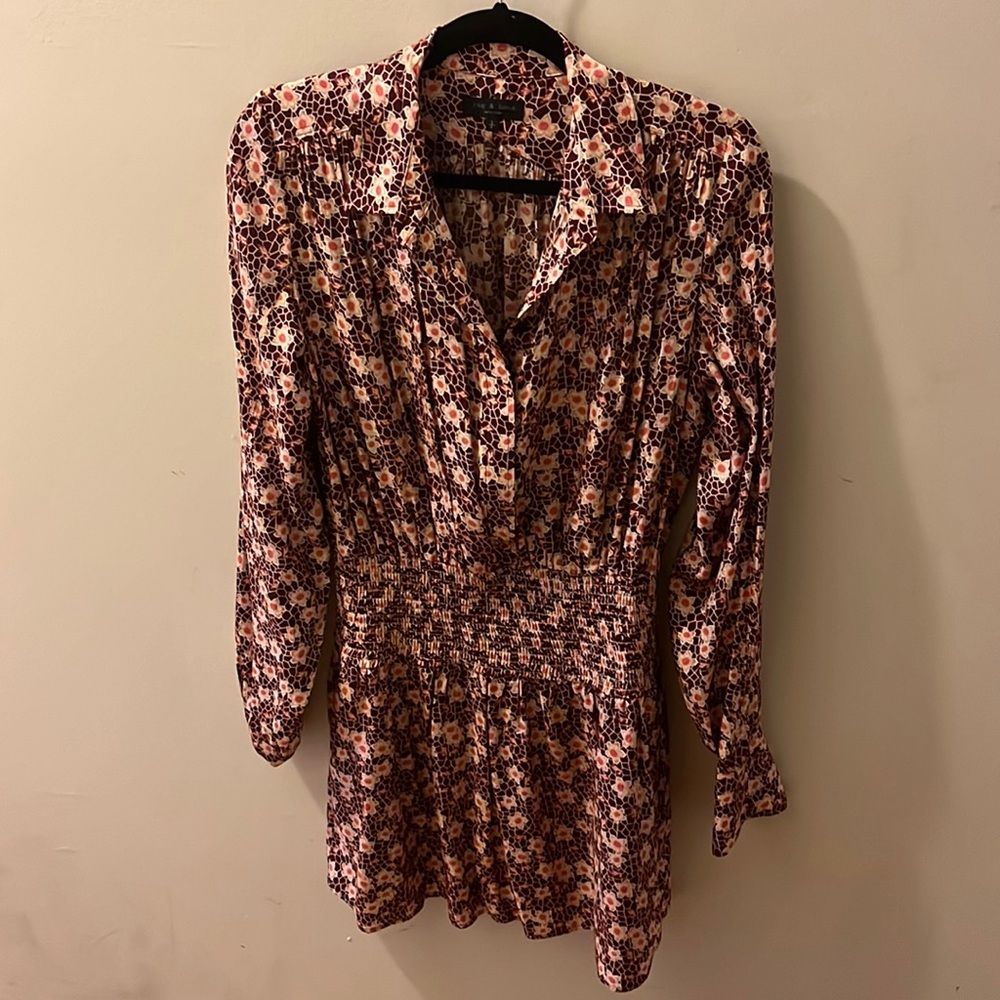 Smock waste floral rag and bone dress